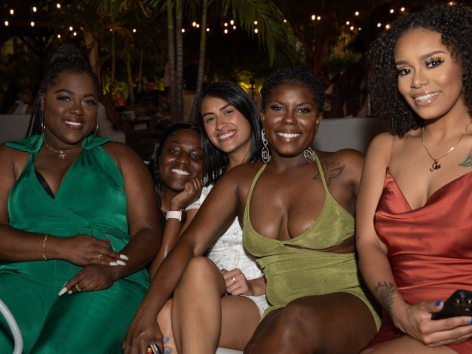 Friends enjoying nightlife during a Miami girls getaway
