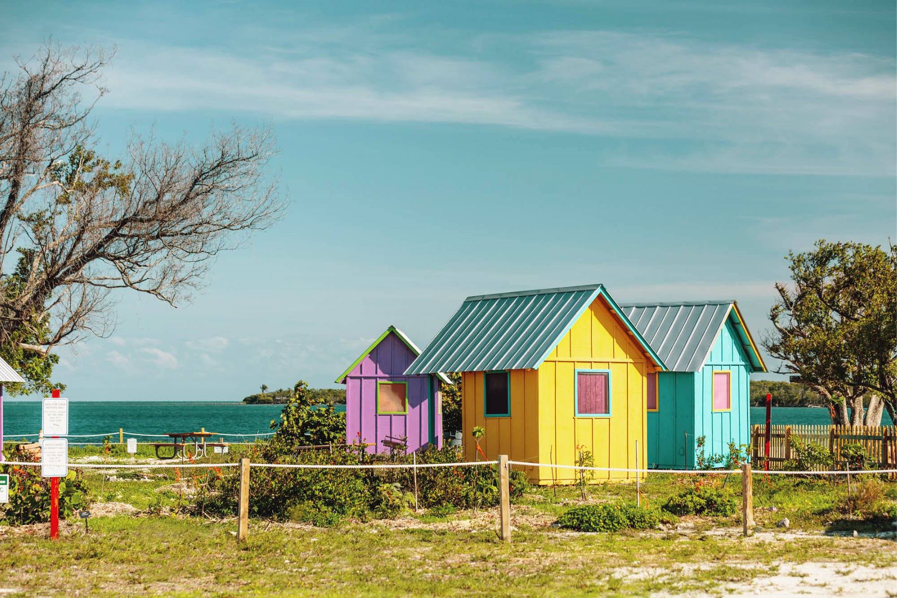 Cabins on the shores of the Historic Virginia Key Beach